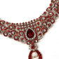 Stylish Red Stone Necklace - Rajwada