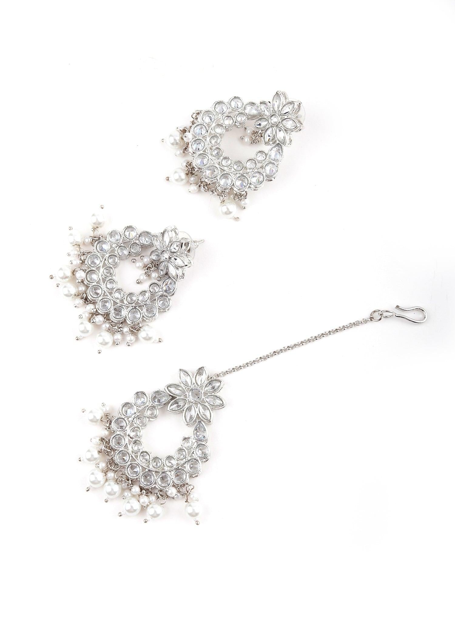 Stylish Silver Choker Set - Rajwada