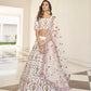 Stylish White Silk Lehenga Choli Set - Rajwada