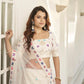 Stylish White Silk Lehenga Choli Set - Rajwada