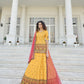 Stylish Yellow Chinon Chiffon Lehenga Choli Set - Rajwada