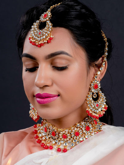 Supple Kundan-Onyx Choker Set! - Rajwada