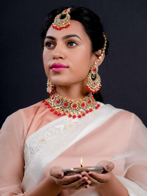 Supple Kundan-Onyx Choker Set! - Rajwada
