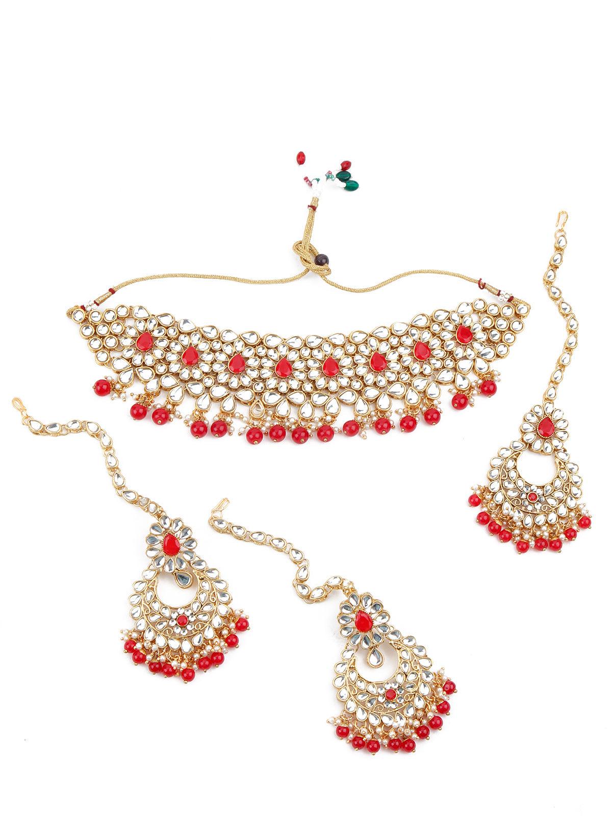 Supple Kundan-Onyx Choker Set! - Rajwada