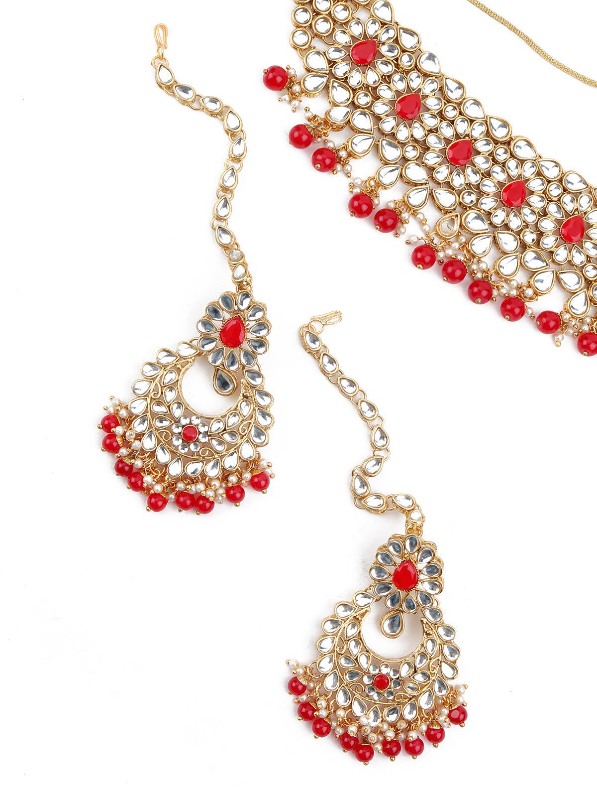 Supple Kundan-Onyx Choker Set! - Rajwada