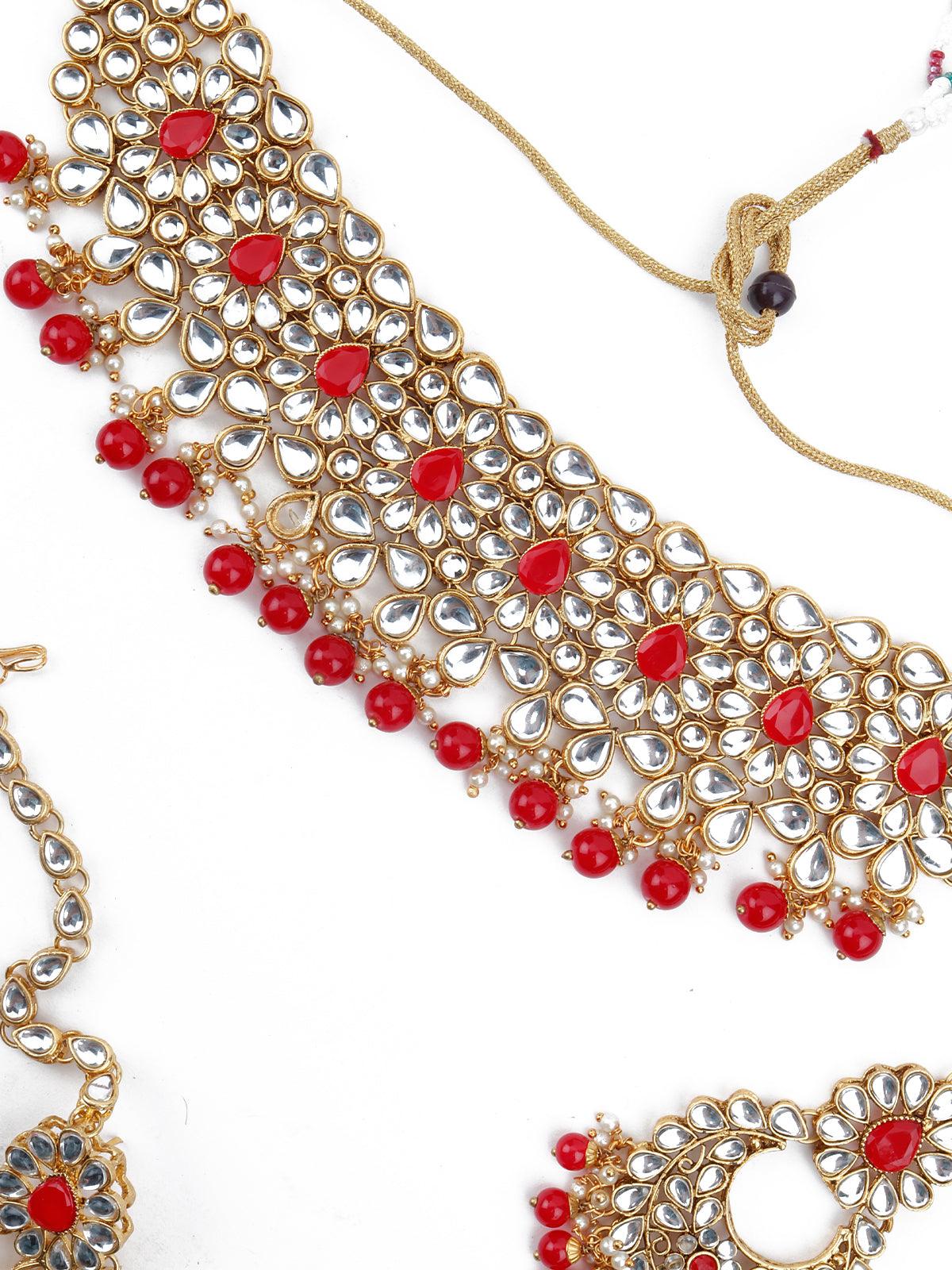 Supple Kundan-Onyx Choker Set! - Rajwada