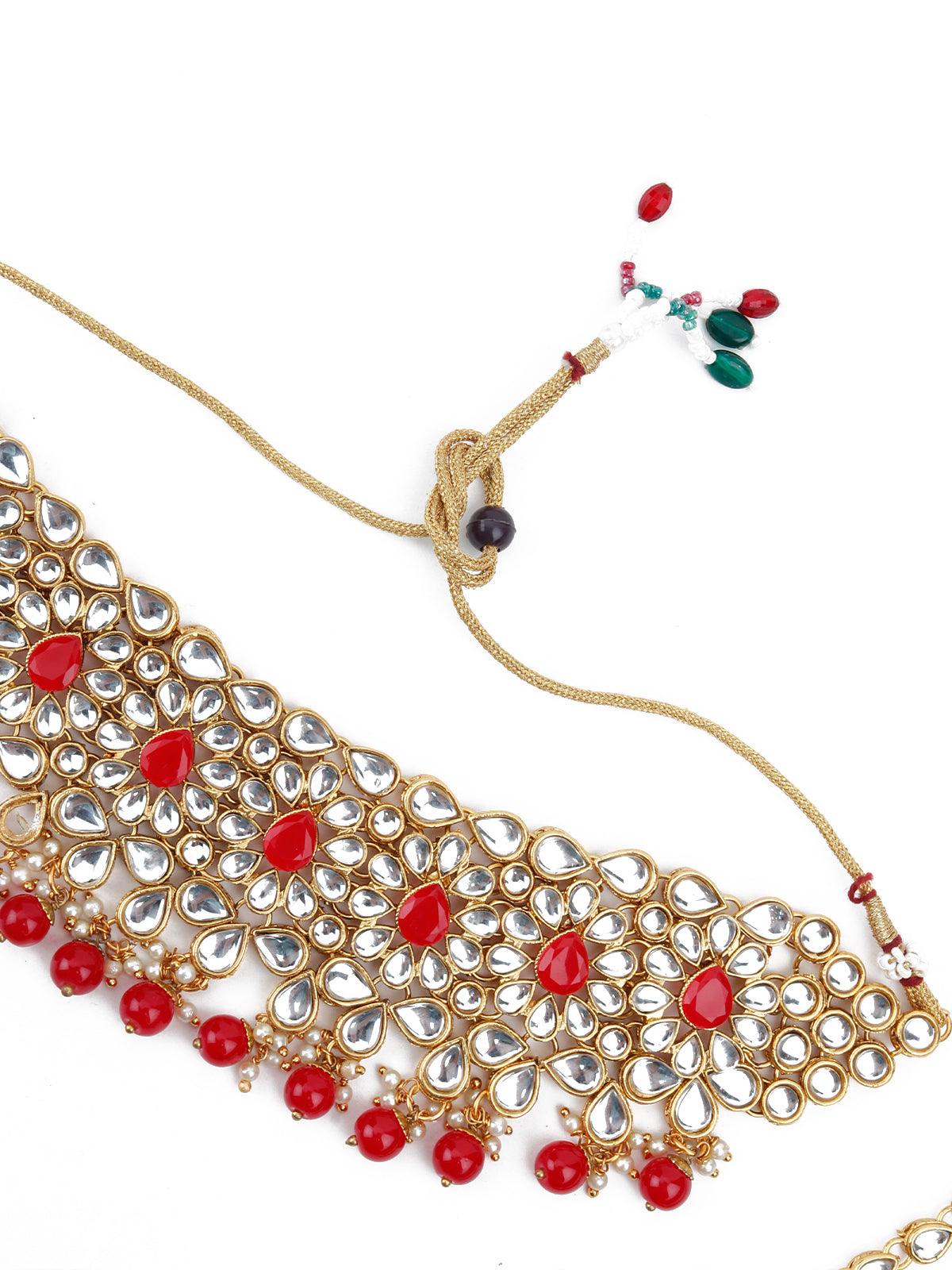 Supple Kundan-Onyx Choker Set! - Rajwada