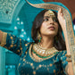 Teal Silk and Satin Lehenga Choli - Rajwada