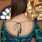 Teal Silk and Satin Lehenga Choli - Rajwada