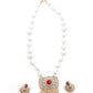 The Pearly Grandeur Long Necklace Set - Rajwada