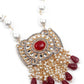 The Pearly Grandeur Long Necklace Set - Rajwada