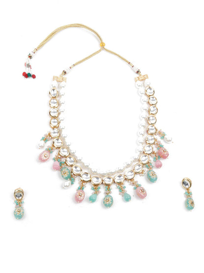 The Pearly Grandeur Necklace Set - Rajwada