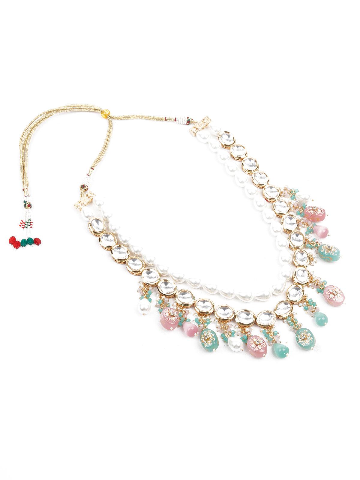 The Pearly Grandeur Necklace Set - Rajwada