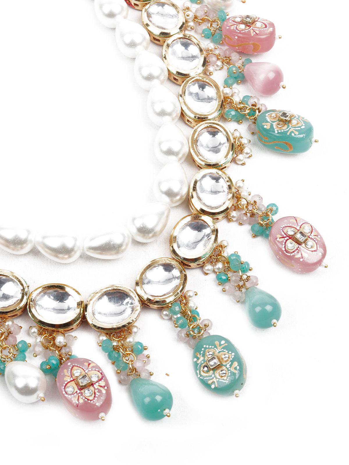 The Pearly Grandeur Necklace Set - Rajwada