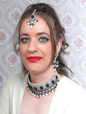 The Regal Blue Choker - Rajwada