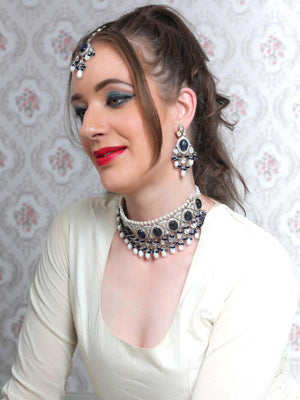 The Regal Blue Choker - Rajwada