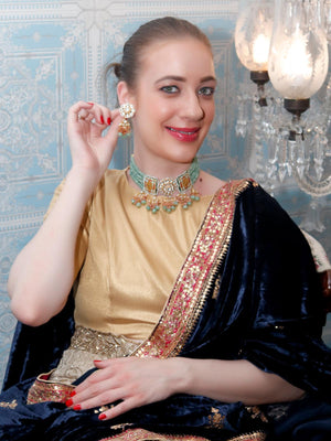 The Regal Sea Green Choker - Rajwada