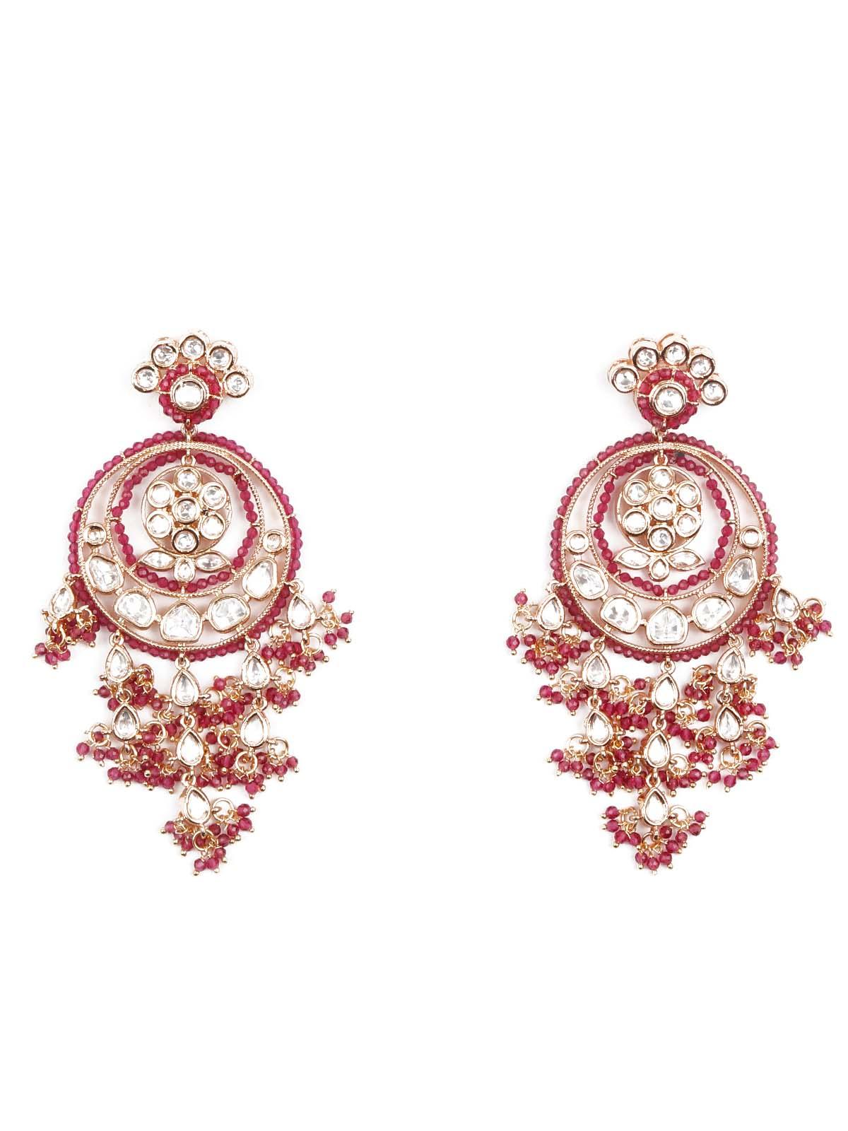 The Royal Red And Gold Hoop With Florets - Rajwada