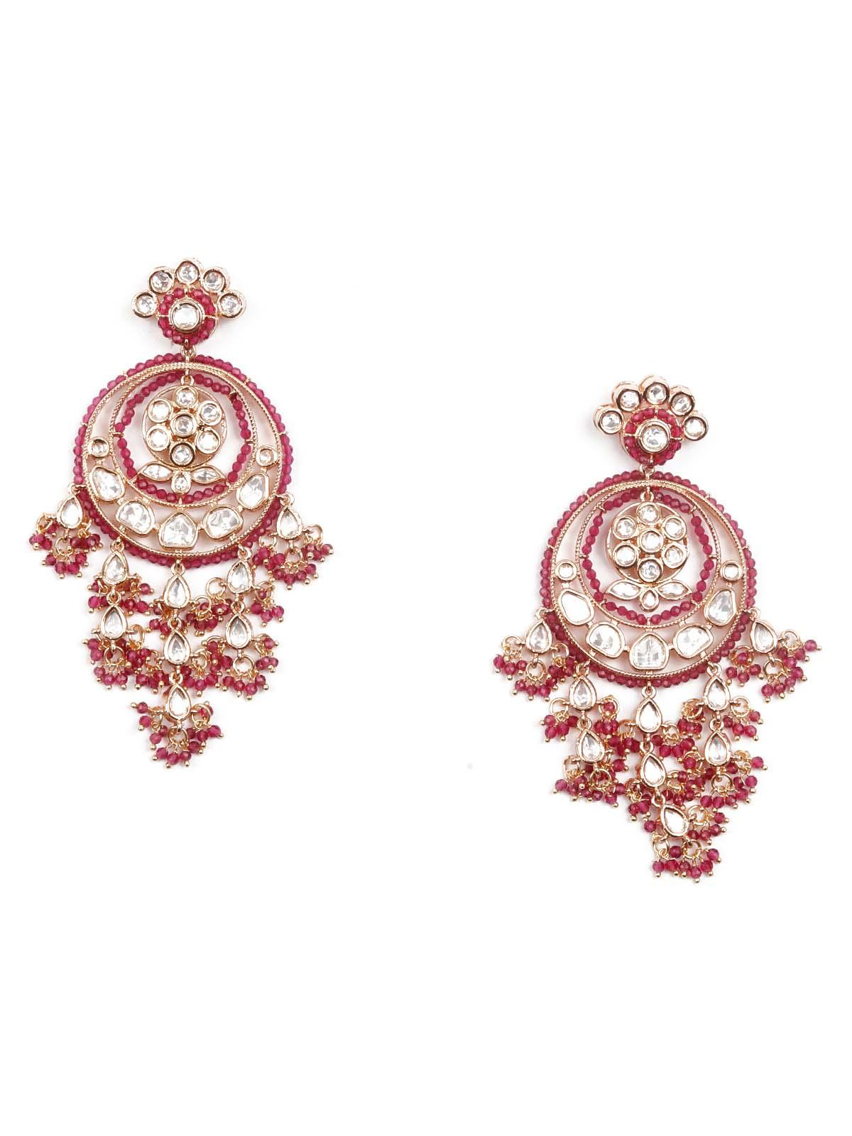 The Royal Red And Gold Hoop With Florets - Rajwada