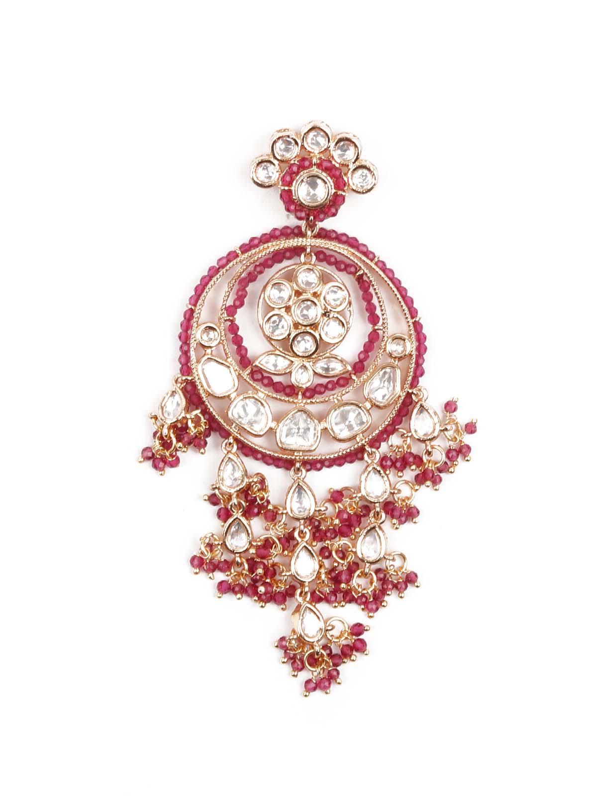 The Royal Red And Gold Hoop With Florets - Rajwada