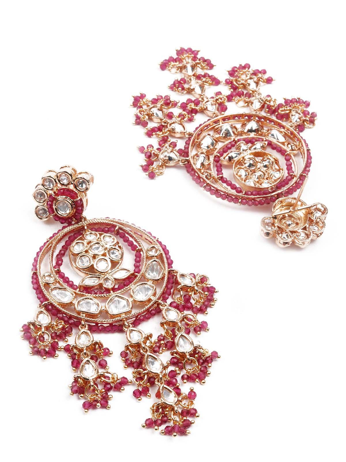 The Royal Red And Gold Hoop With Florets - Rajwada