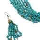 Tibeti Uncut Beautiful Peacock Green Multi-strand Necklace Set - Rajwada