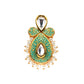 Tinted Soothing Green Kundan-Pearl Ethnic Earrings - Rajwada