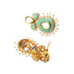 Tinted Soothing Green Kundan-Pearl Ethnic Earrings - Rajwada
