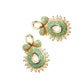 Tinted Soothing Green Kundan-Pearl Ethnic Earrings - Rajwada