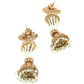 Traditional 2 layered Golden and Green Beaded Earring - Rajwada