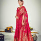 Traditional Dark Pink Banarasi Silk Saree - Rajwada