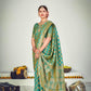 Traditional Firozi Banarasi Silk Saree - Rajwada