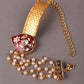 Traditional Gold-Tone And Beaded Bracelet - Rajwada