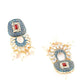 Traditional Multi-strand Blue Pearl Necklace Set - Rajwada