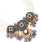 Traditional Multi-strand Pearl Necklace Set - Rajwada