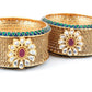 Traditional openable bangle with crafting work - Rajwada