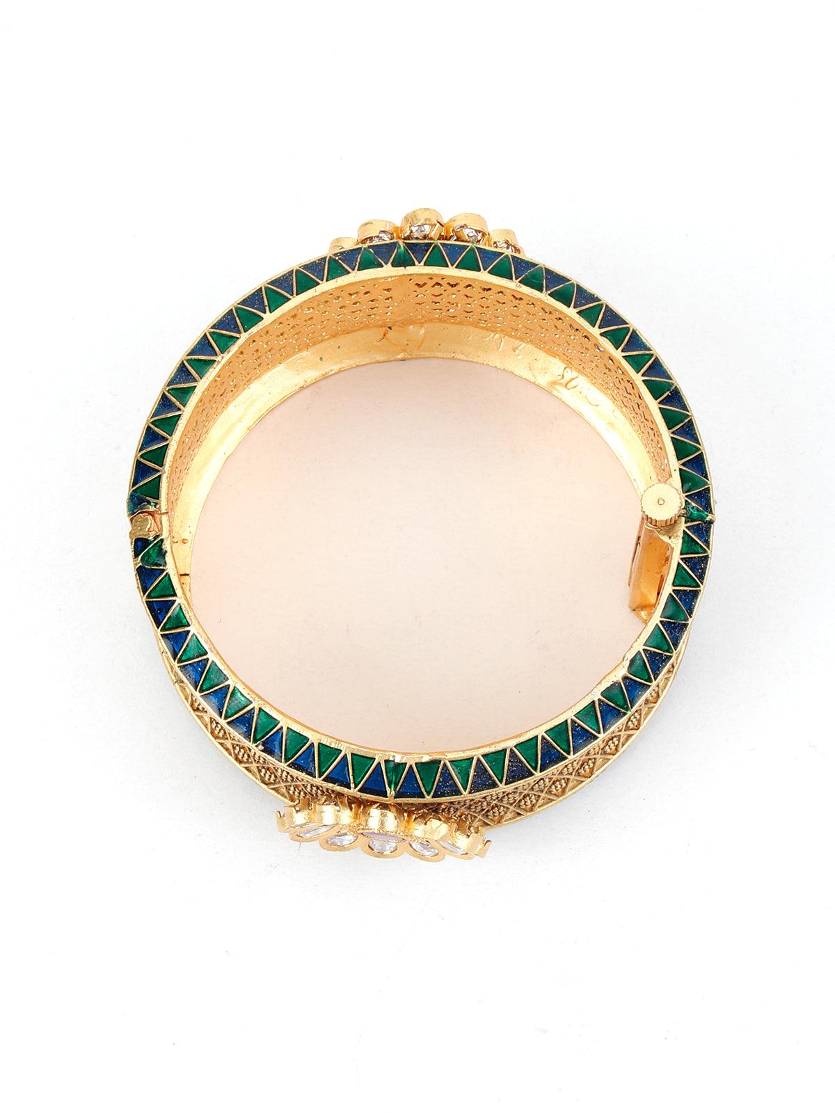 Traditional openable bangle with crafting work - Rajwada