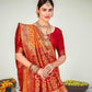 Traditional Orange Banarasi Silk Saree - Rajwada