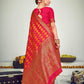 Traditional Pink Banarasi Silk Saree - Rajwada