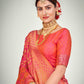 Traditional Pink Banarasi Silk Saree - Rajwada