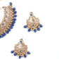 Traditional Royal Blue And Gold Choker Necklace Set - Rajwada
