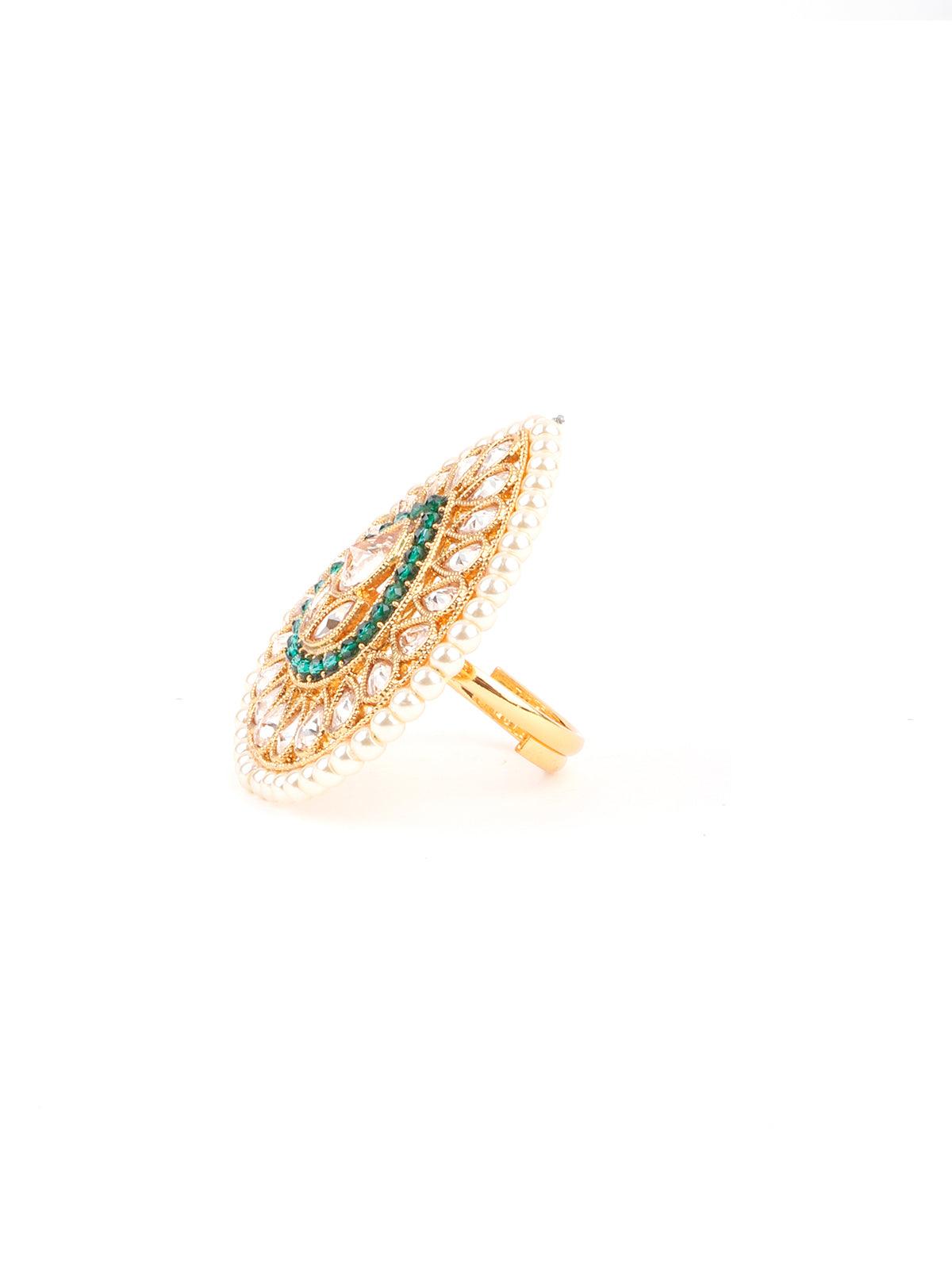 Trendy Drop Shape Finger Ring - Rajwada