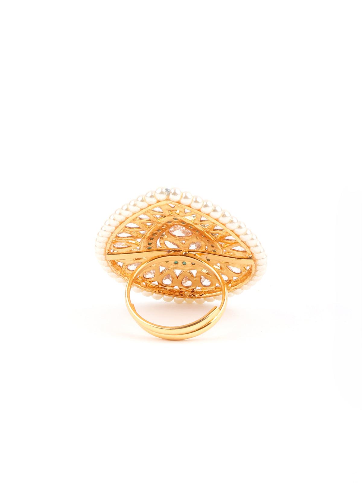 Trendy Drop Shape Finger Ring - Rajwada