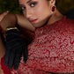 Trendy Maroon Pleated Silk Saree - Rajwada