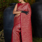 Trendy Maroon Pleated Silk Saree - Rajwada