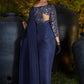 Trendy Navy Blue Pleated Silk Saree - Rajwada