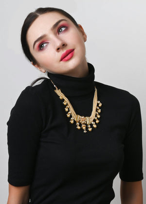 Trendy Off-white Pearl Choker Set - Rajwada