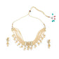 Trendy Off-white Pearl Choker Set - Rajwada