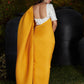 Trendy Yellow Pleated Silk Saree - Rajwada