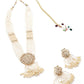 Typical faux pearl necklace with earrings - Rajwada